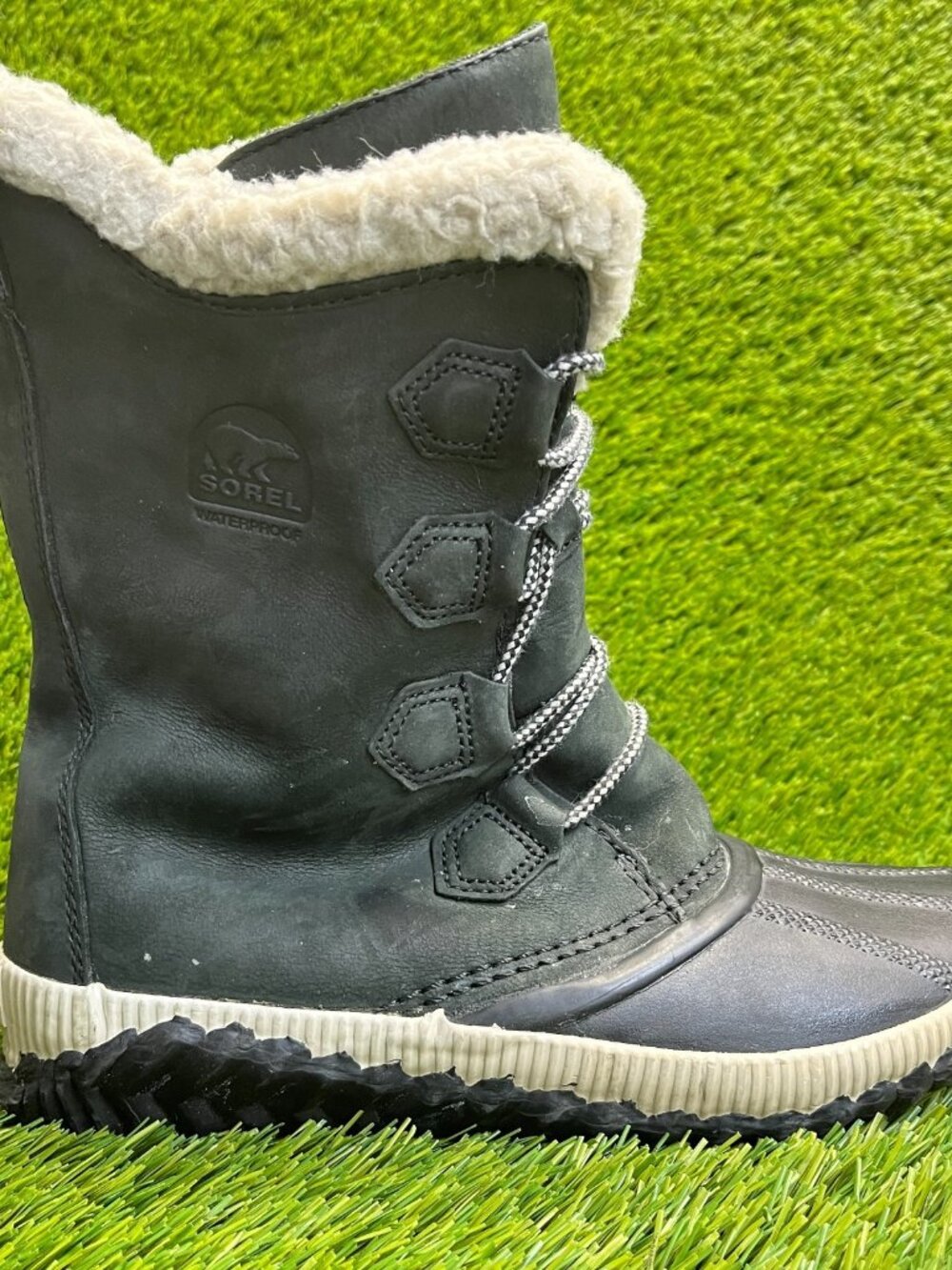Sorel Out 'N About Plus Tall Womens Size 8 Black Casual Waterproof Winter Boots